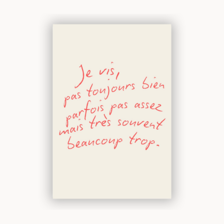 "Je vis"