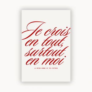 "Je crois" Italique