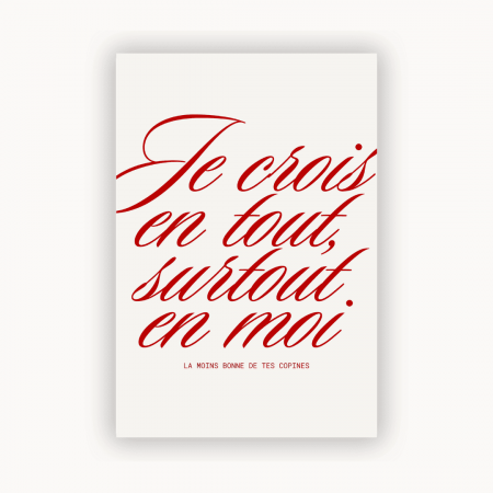 "Je crois" Italique